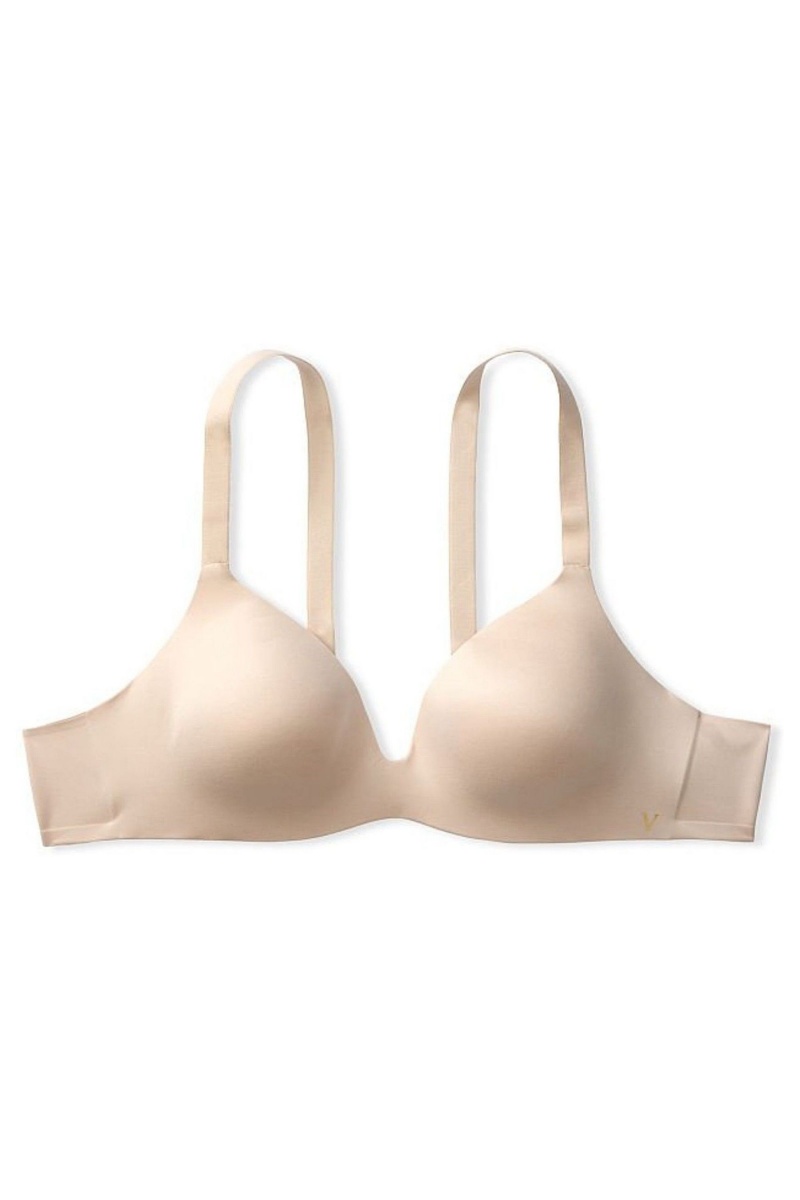 Victoria's Secret Bare Smooth Lightly Gefütterte Plunge Non Wired Bra Champagne Nude | 824913BIQ