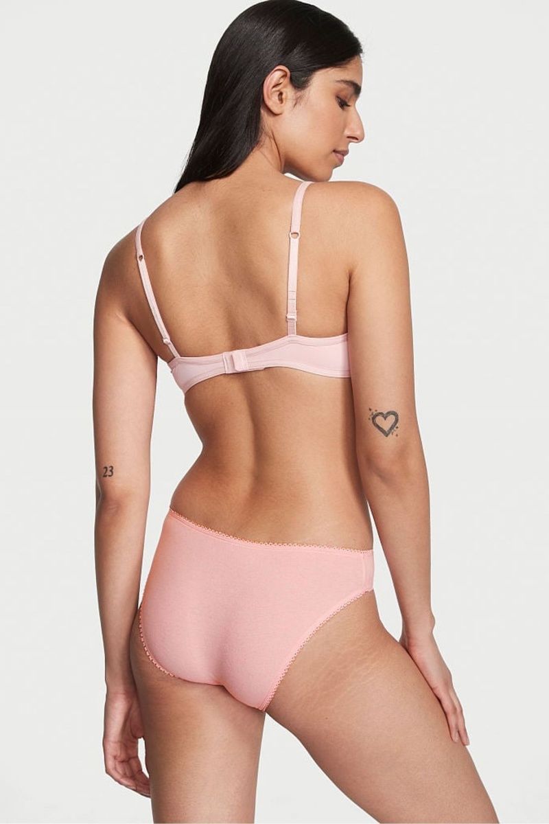 Victoria's Secret Baumwoll Bikini Knickers Rosa | 453016RHG