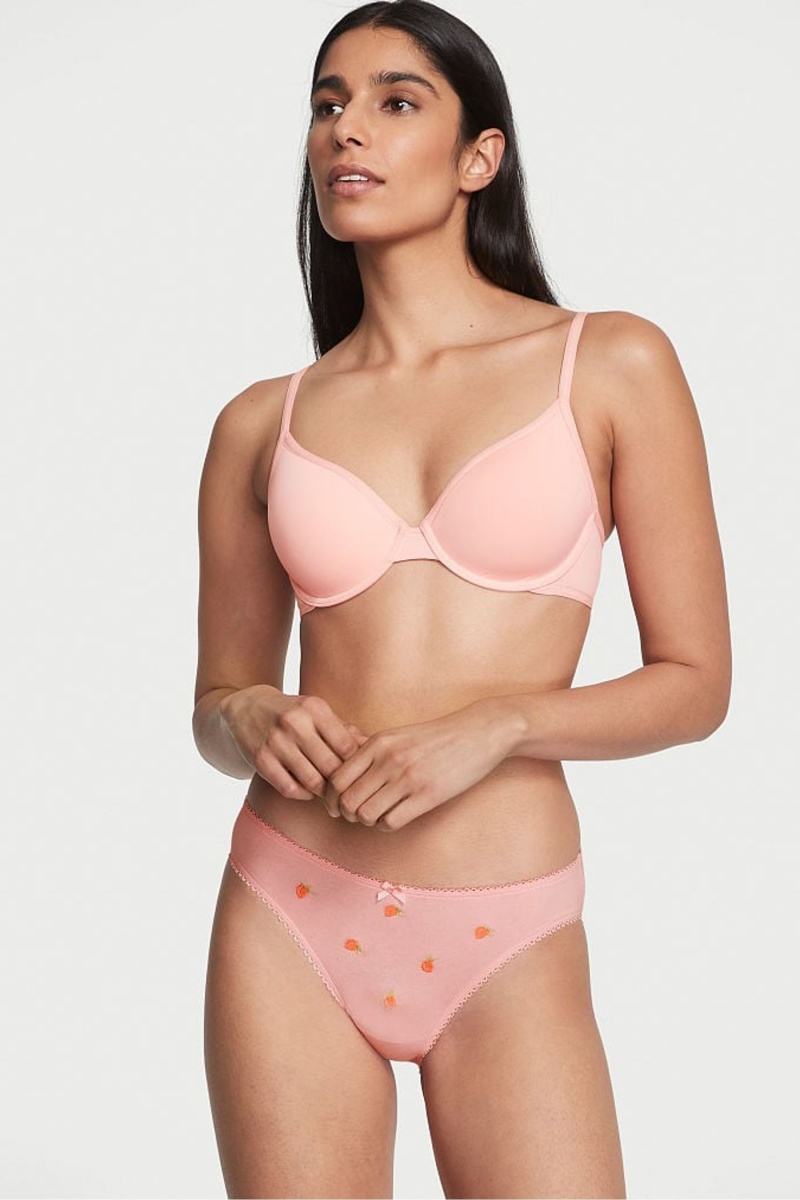 Victoria\'s Secret Baumwoll Bikini Knickers Rosa | 453016RHG