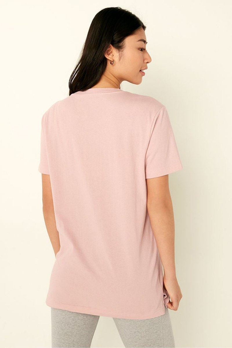 Victoria's Secret Baumwoll Kurzes Sleeve Campus T-Shirt Grün | 421507SYO