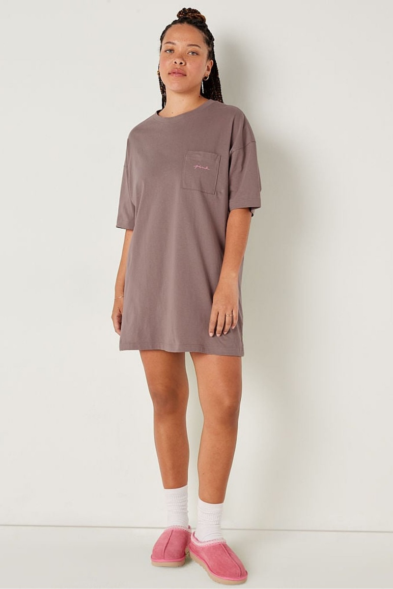 Victoria's Secret Baumwoll Nightie Kaffee Braun | 257684HTS