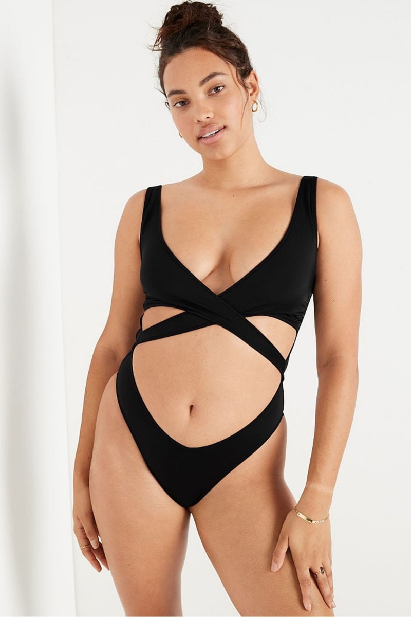 Victoria\'s Secret Body Wrap Swimsuit Rosa | 038416EBQ