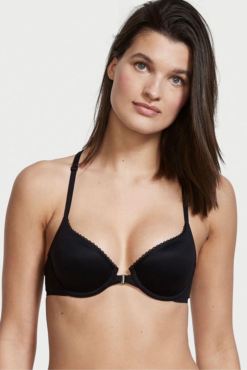 Victoria\'s Secret Body by Victoria Smooth Front Befestigung Lightly Gefütterte Demi Bra Schwarz | 986541HRJ