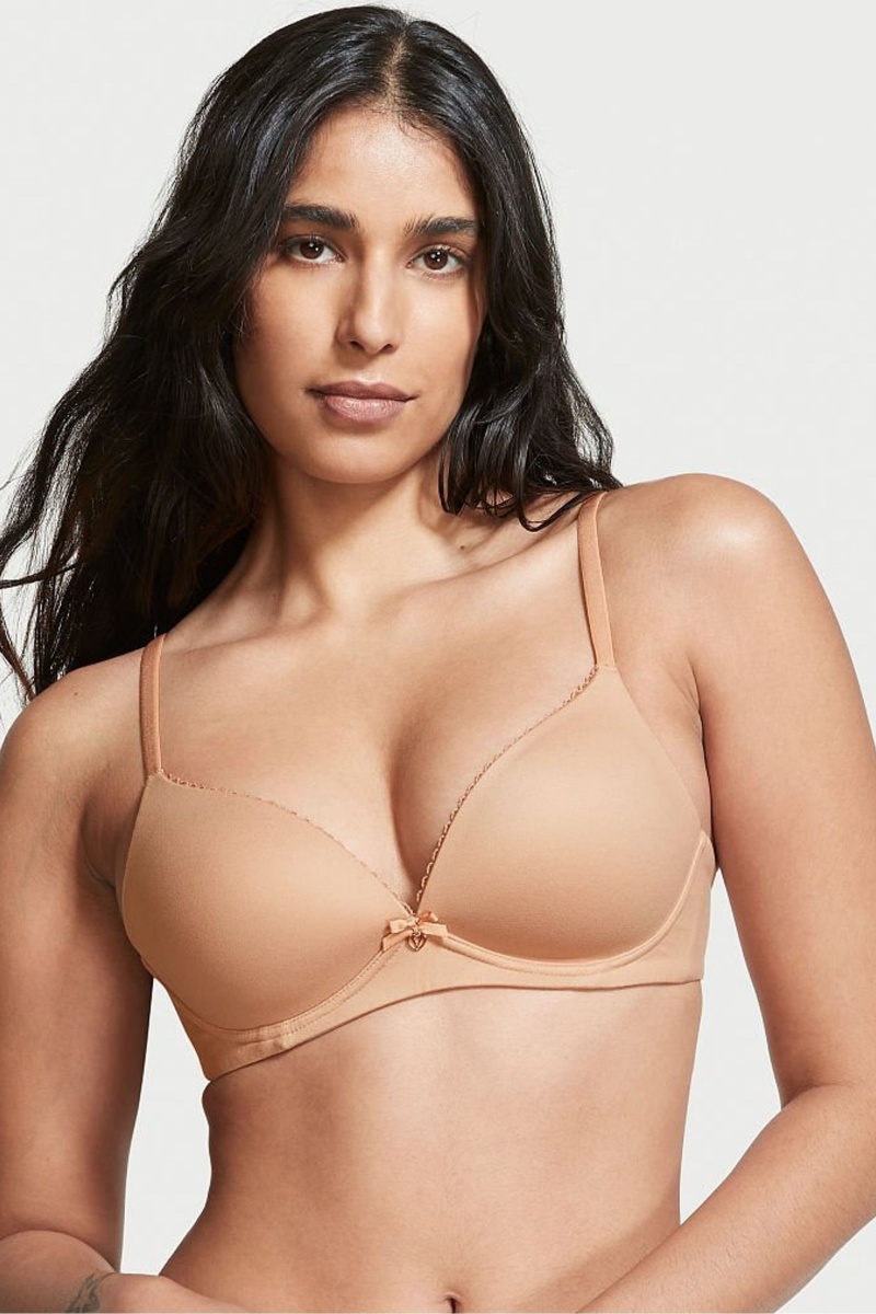 Victoria\'s Secret Body by Victoria Smooth Lightly Gefütterte Non Wired Bra Toasted Sugar Nude | 357098LJS