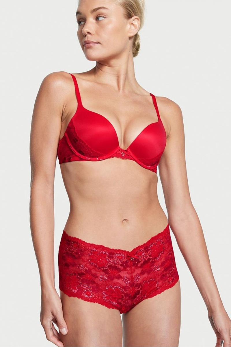 Victoria's Secret Body by Victoria Spitze Kurzes Knickers Rot | 017423YHJ