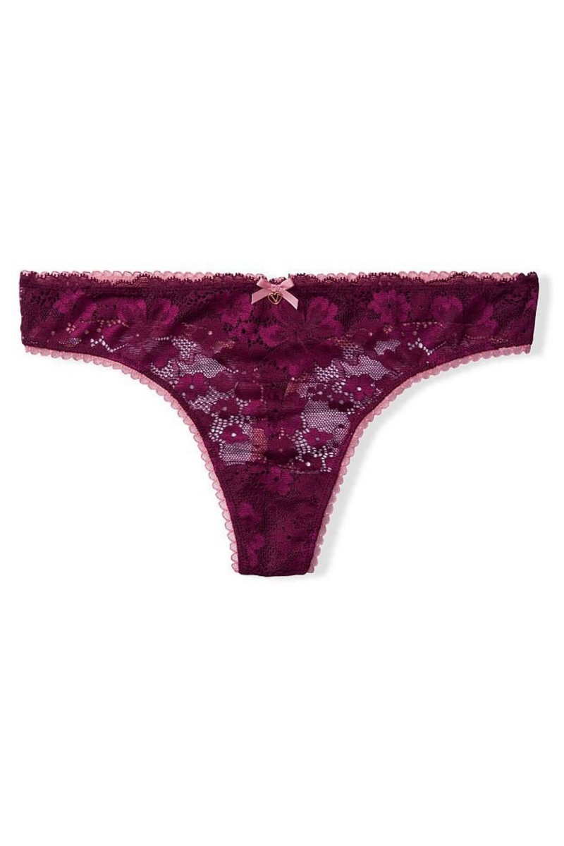 Victoria's Secret Body by Victoria Spitze Tanga Knickers Rot | 689712DXV