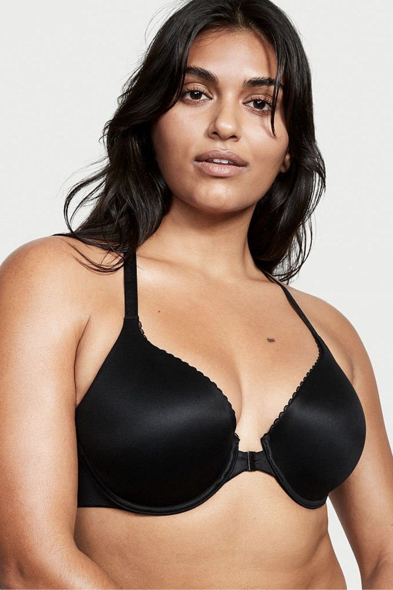 Victoria\'s Secret Body by Victoria Spitze Trim Front Befestigung Lightly Gefütterte Full Cup Bra Schwarz | 510892PSG