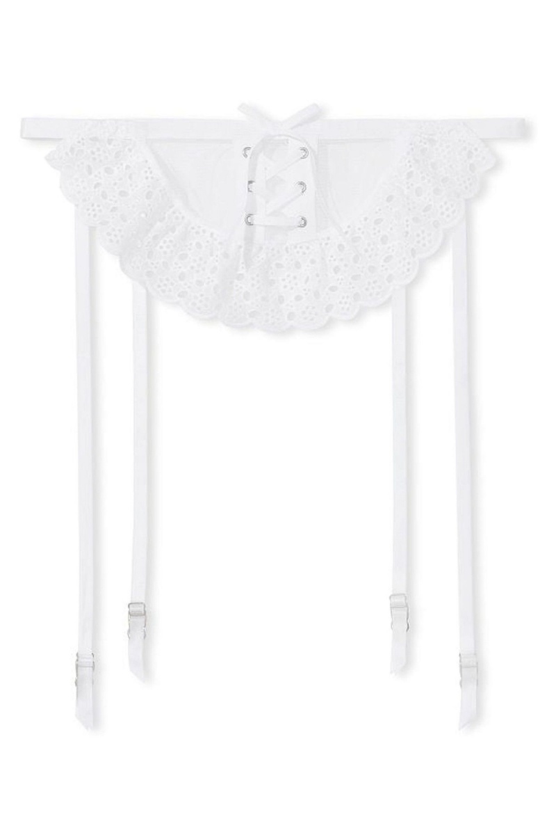 Victoria's Secret Broderie Suspender Skirt Weiß | 370246AIR