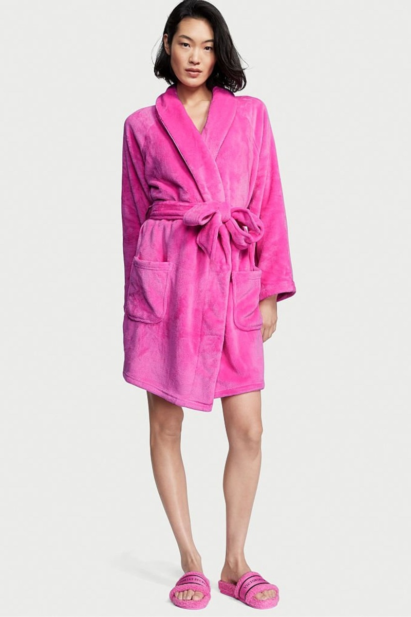 Victoria's Secret Cosy Kurzes Dressing Gown Schwarz | 567324TVZ