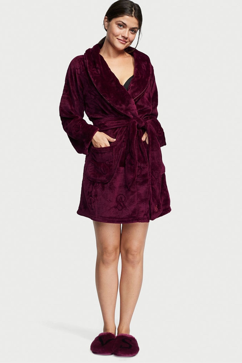 Victoria\'s Secret Cosy Kurzes Dressing Gown Rot | 173046ZMG