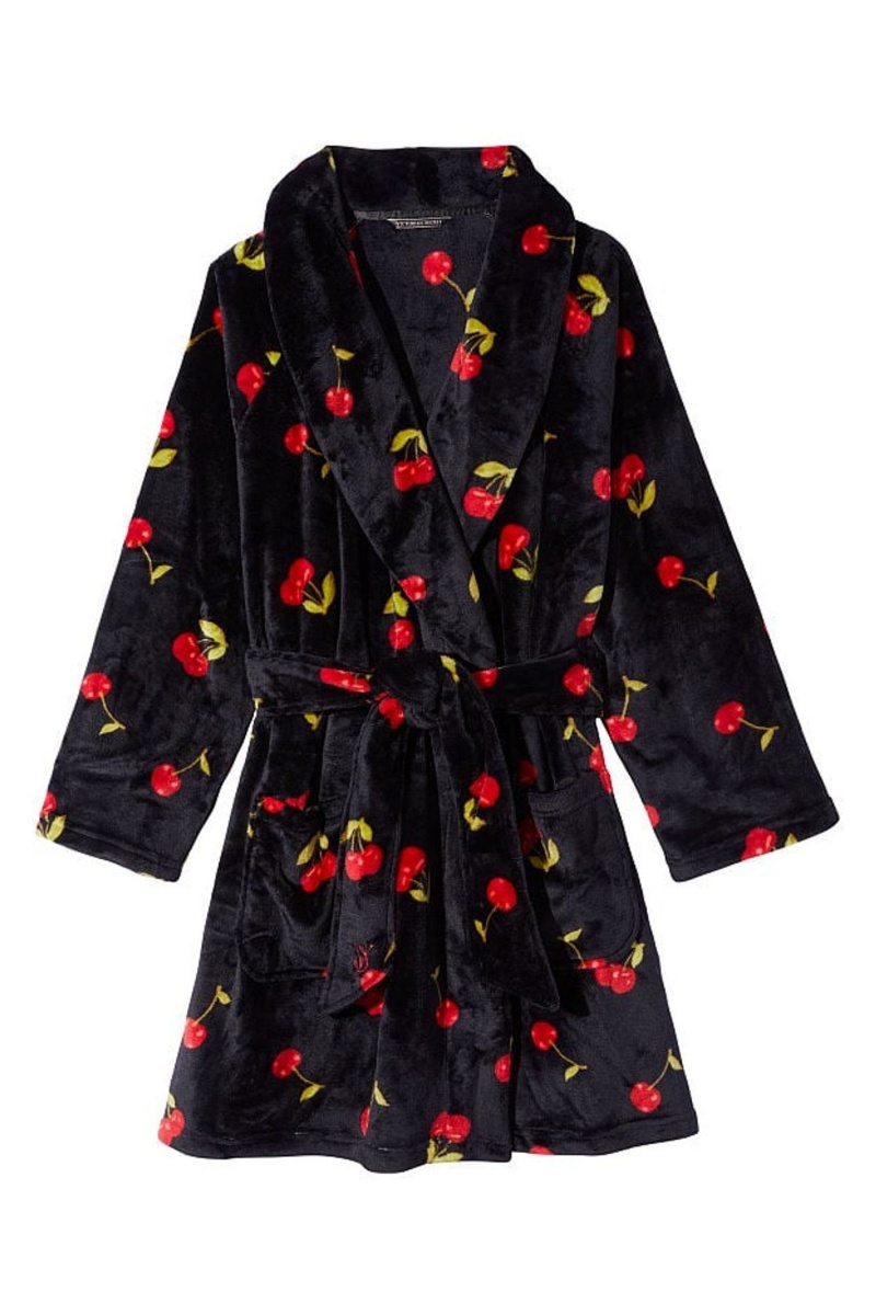 Victoria's Secret Cosy Kurzes Dressing Gown Schwarz | 210678RFV