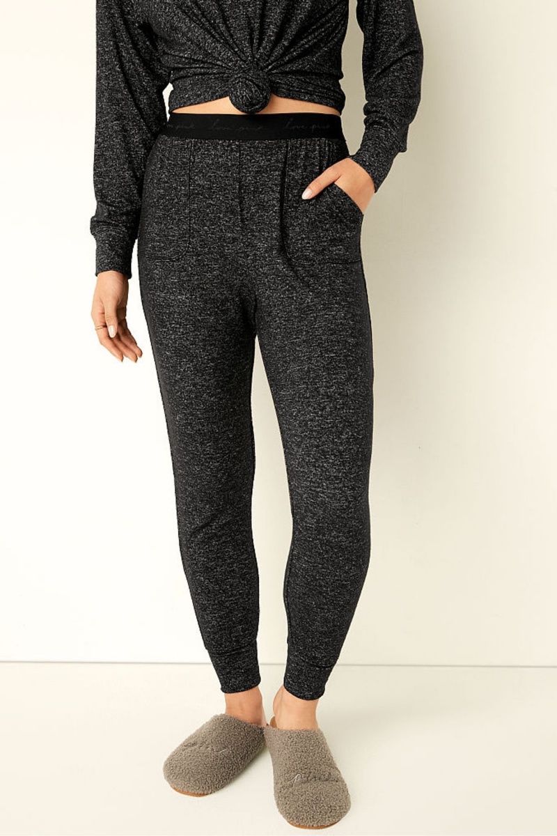 Victoria\'s Secret Cosy Pyjama Bottoms Schwarz | 340857QWZ