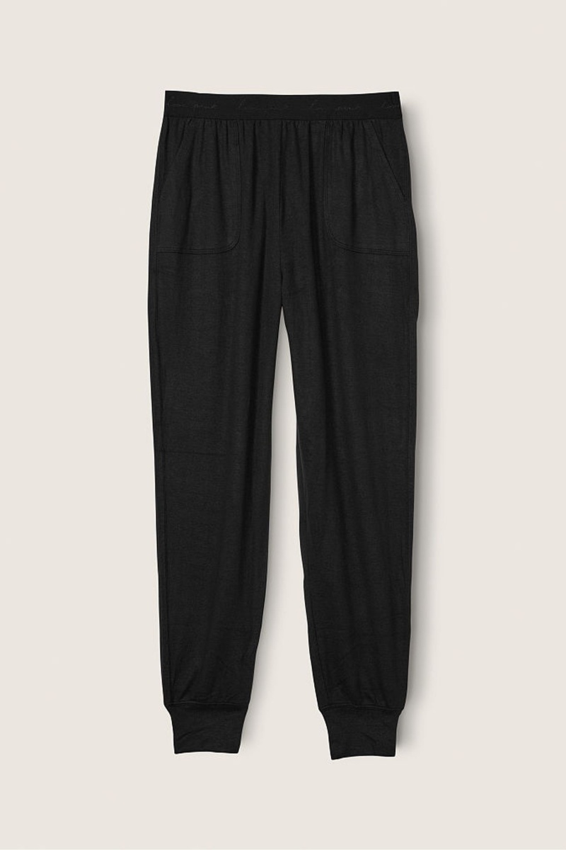 Victoria's Secret Cosy Pyjama Bottoms Schwarz | 217349PZB