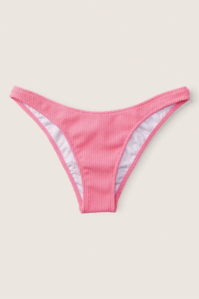 Victoria's Secret Crinkle Bikini Bottom Rosa | 421396JXK