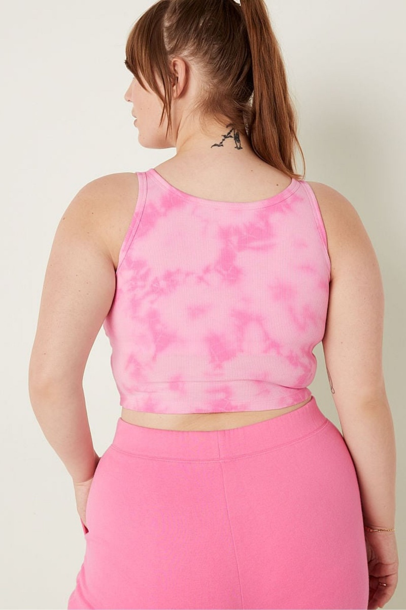 Victoria's Secret Crop Tank Top Rosa | 714596UDV