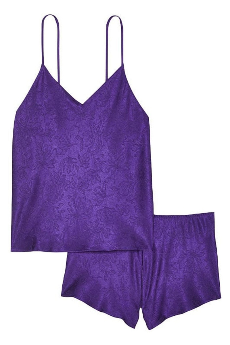 Victoria's Secret Draped Back Satin Cami Set Lila | 348159KQI