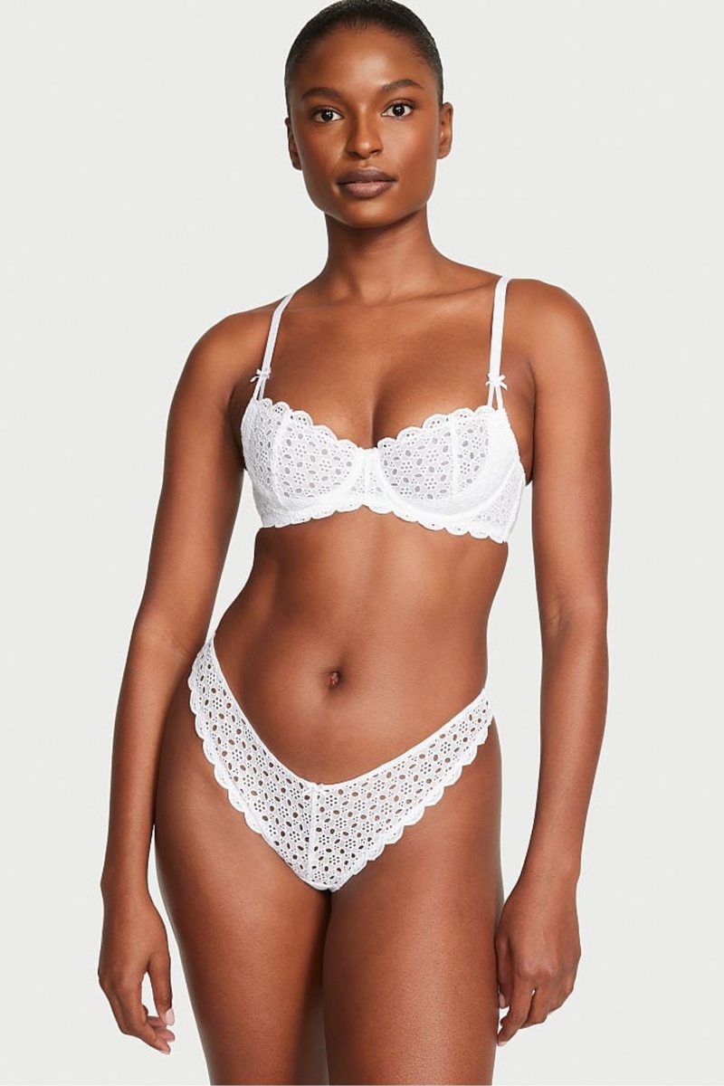 Victoria's Secret Dream Angels Broderie Scalloped Trim Bra Ensign | 601745QJG