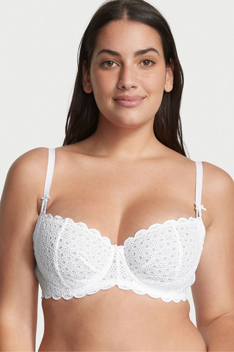 Victoria\'s Secret Dream Angels Broderie Scalloped Trim Bra Ensign | 601745QJG