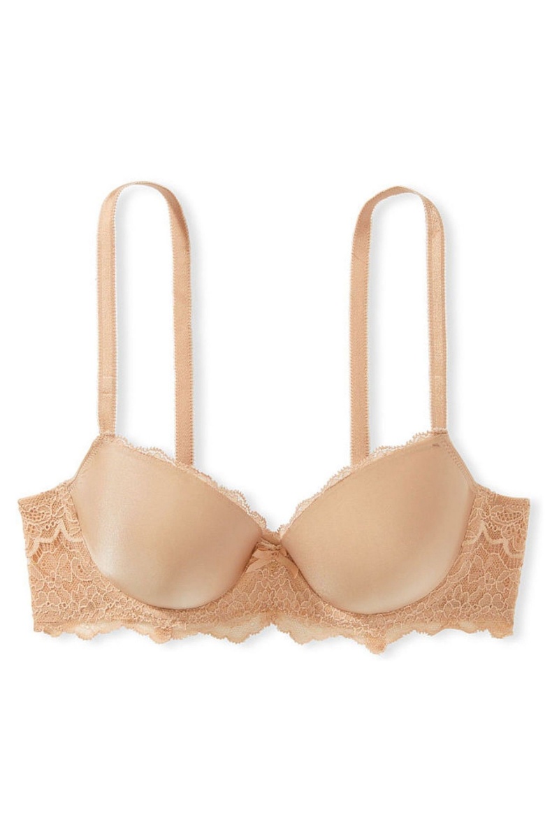 Victoria's Secret Dream Angels Smooth Spitze Wing Lightly Gefütterte Demi Bra Almost Nude | 971456GHT