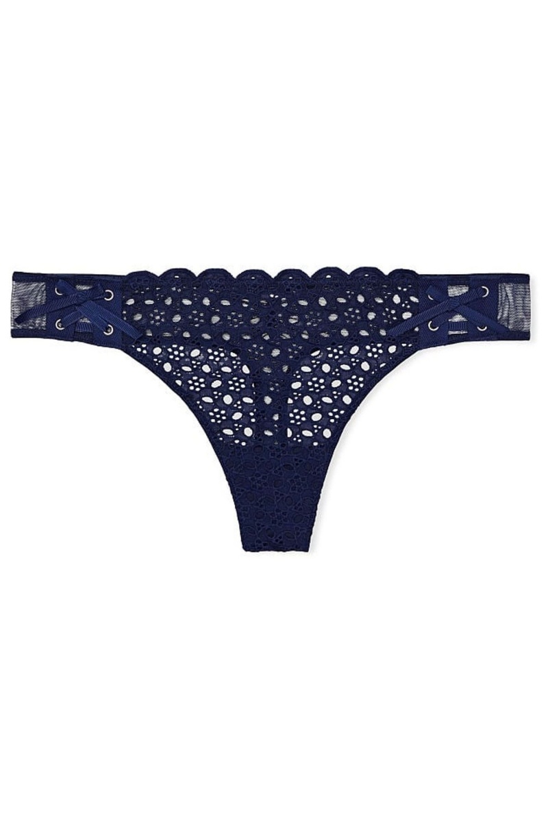 Victoria's Secret Dream Angels Spitze Knickers Navy Blau | 562719TKN