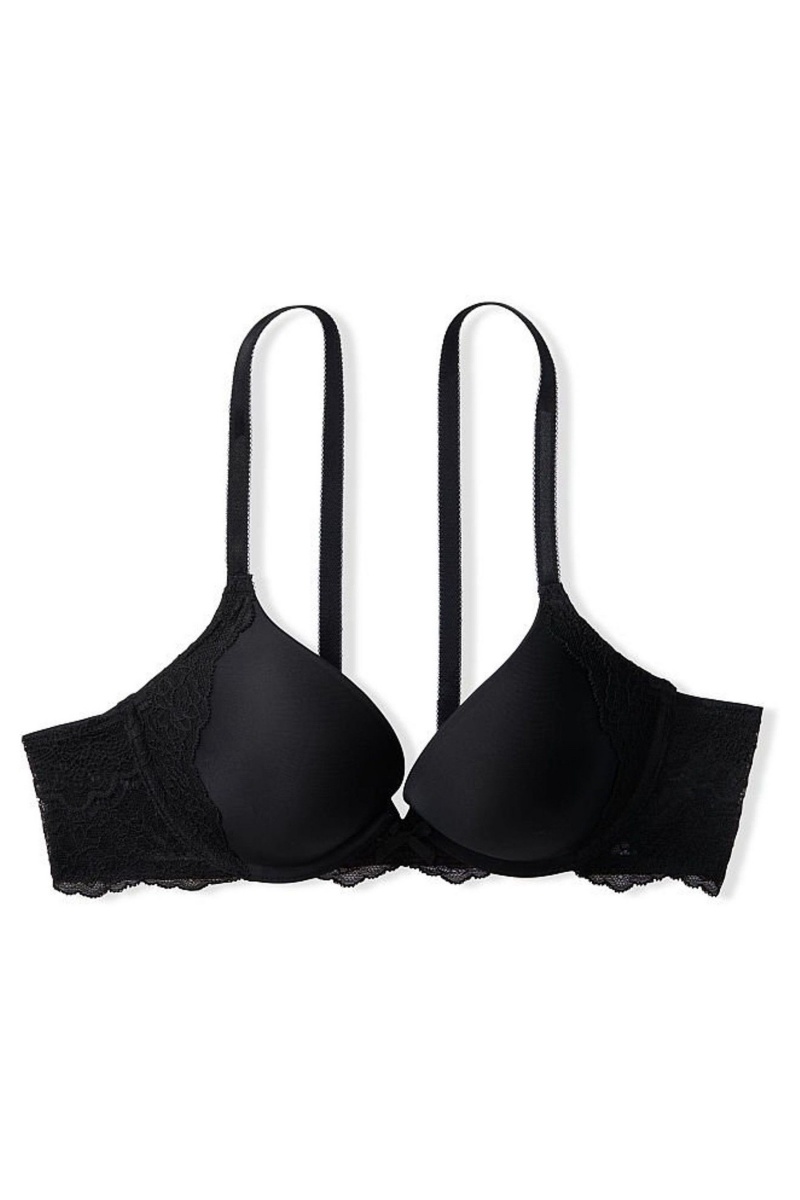 Victoria's Secret Dream Angels Spitze Wing Push Up Bra Schwarz | 748209RPD