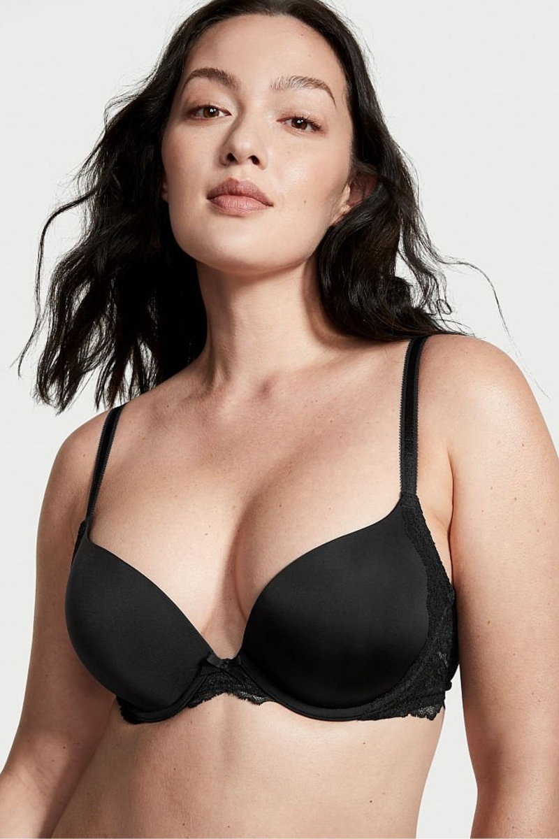 Victoria\'s Secret Dream Angels Spitze Wing Push Up Bra Schwarz | 748209RPD