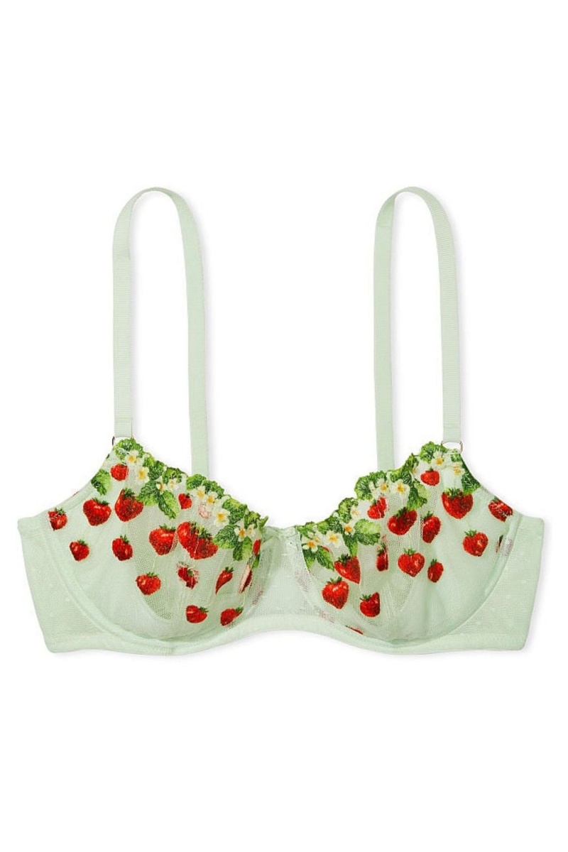 Victoria's Secret Dream Angels Strawberry Embroidered Bra Grün | 192784QYE