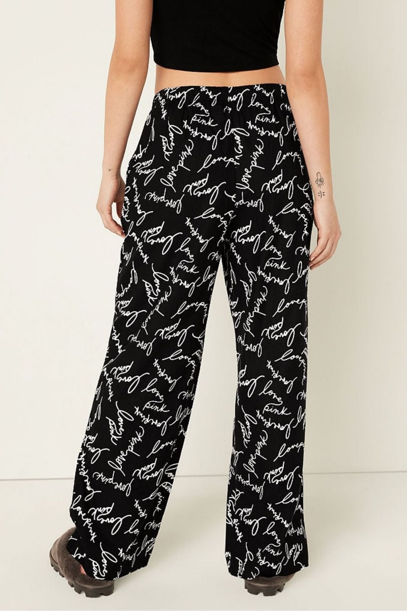 Victoria's Secret Flannel Pyjama Bottoms Schwarz | 391805GAE