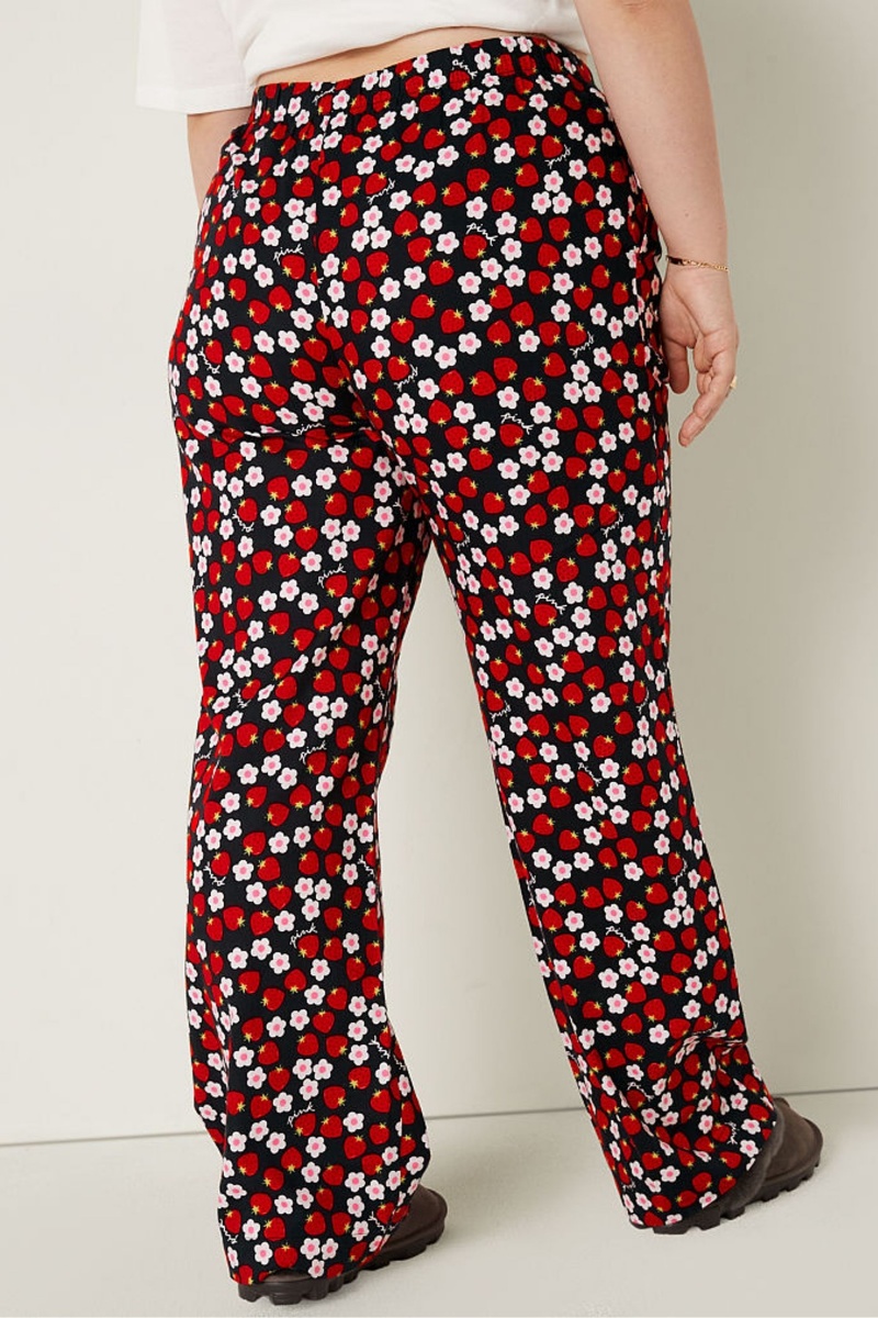 Victoria's Secret Flannel Pyjama Bottoms Schwarz | 978240IKA