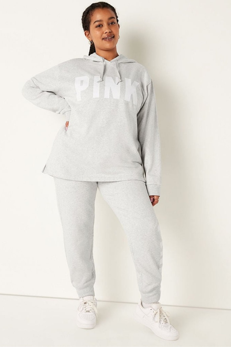 Victoria's Secret Fleece Campus Hoodie Grau | 148605UDK