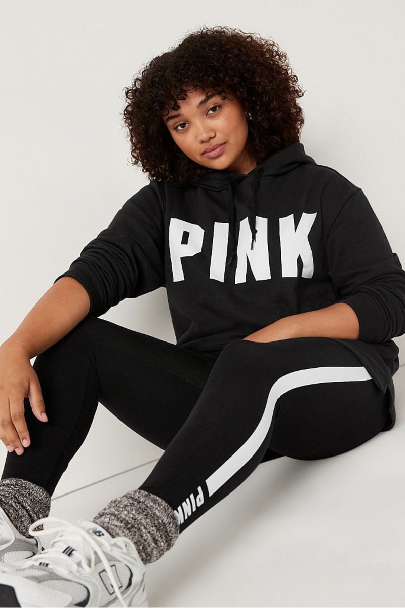 Victoria's Secret Fleece Campus Hoodie Schwarz | 891234PTW