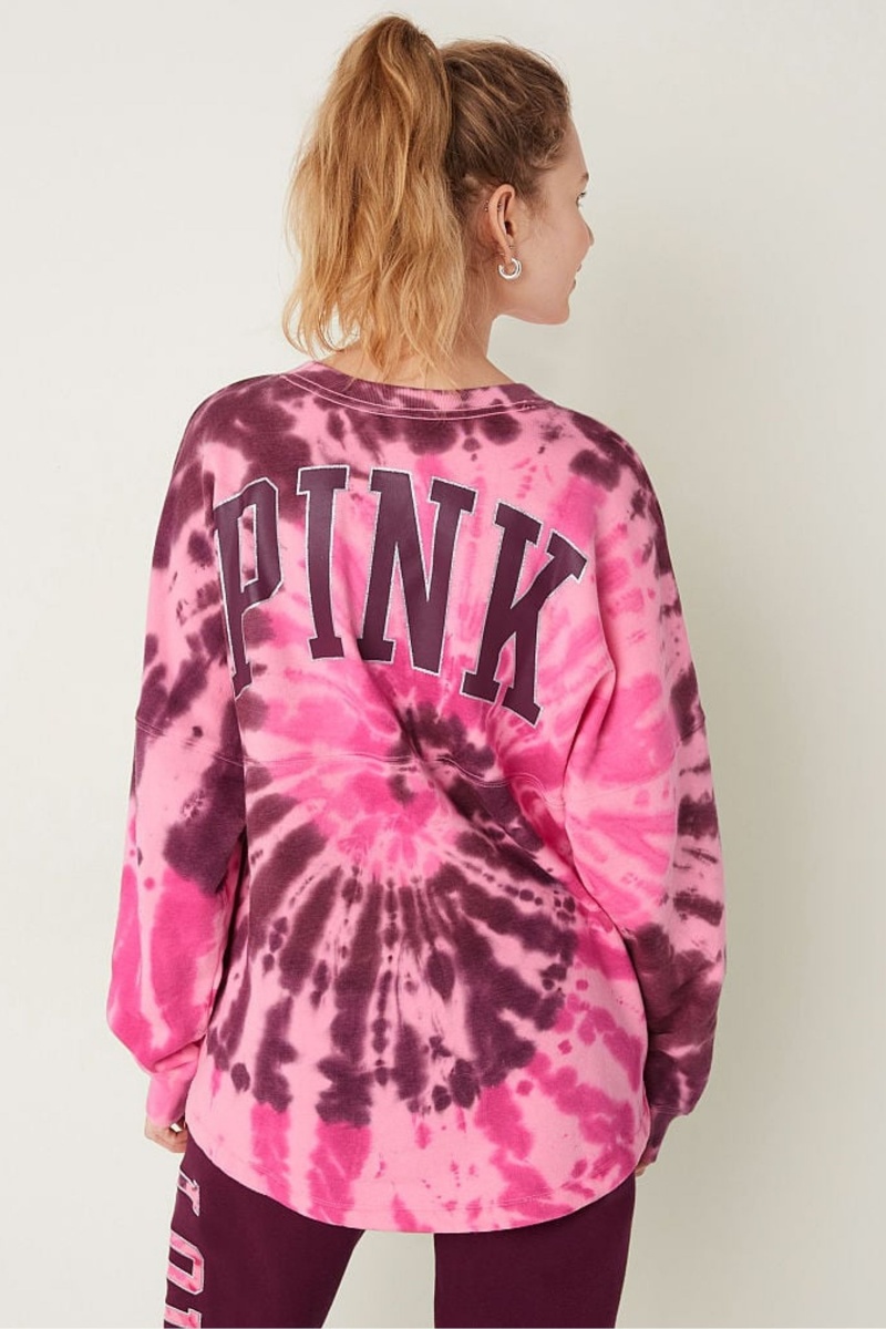 Victoria's Secret Fleece Long Sleeve Oversized Sweatshirt Grün | 918476YFO