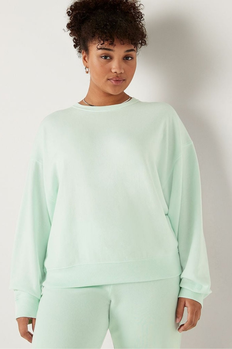 Victoria\'s Secret Fleece Long Sleeve Sweatshirt Grün | 682139VKA