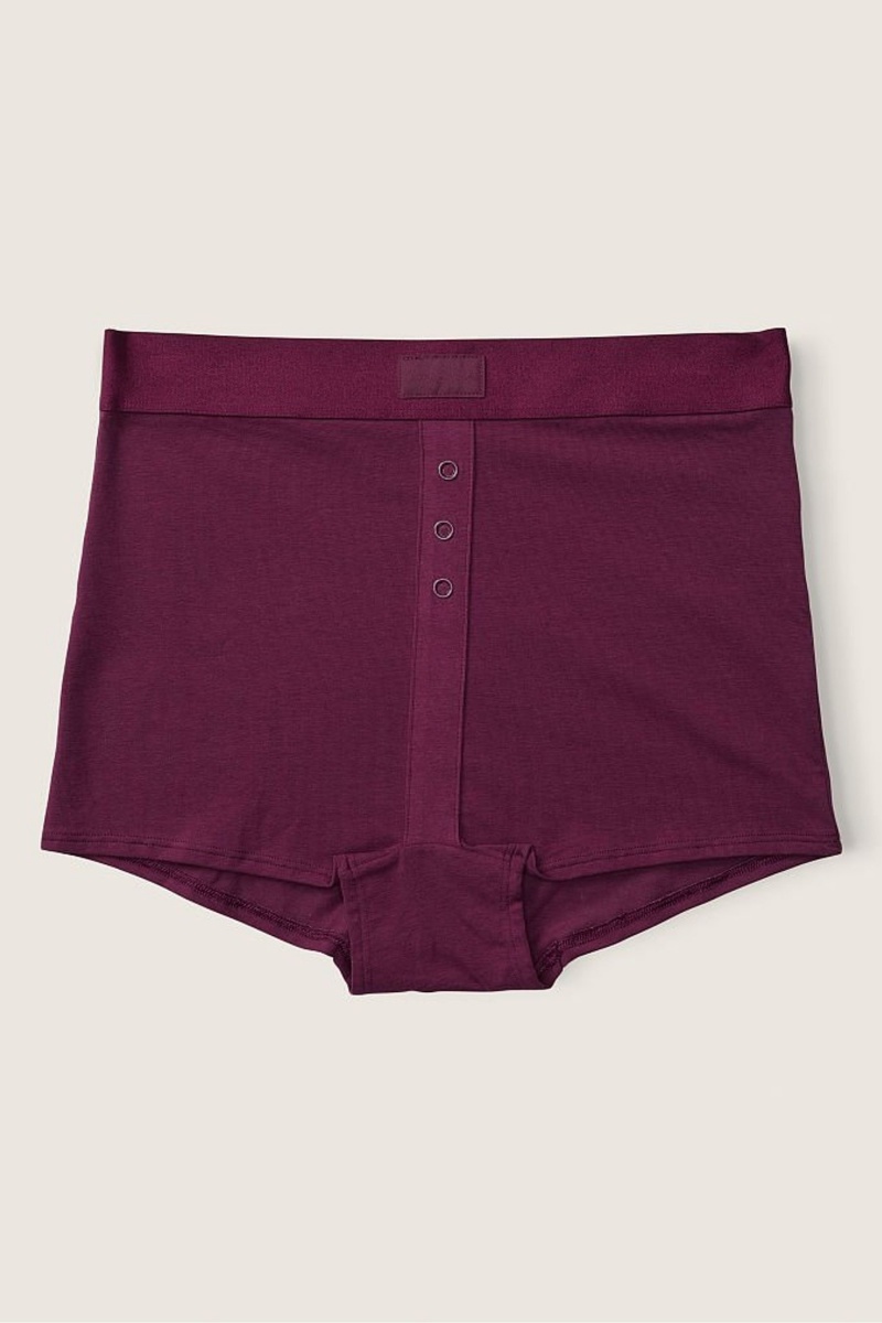 Victoria\'s Secret High Taille Kurzes Knickers Bordeaux Rot | 642817DKI