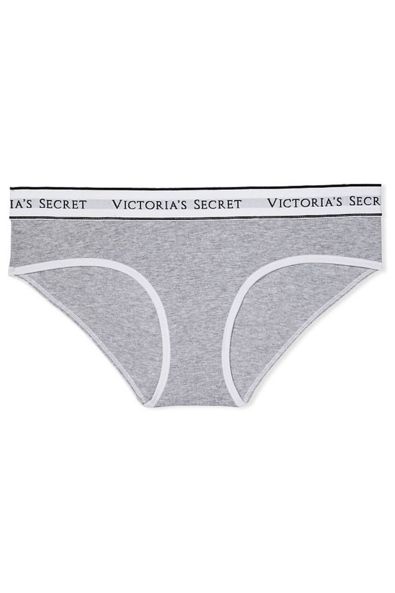 Victoria's Secret Logo Knickers Grau | 329654JUQ