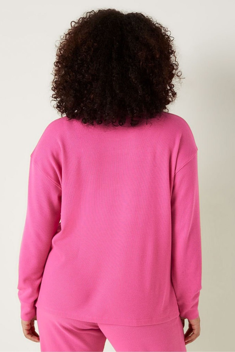 Victoria's Secret Long Sleeve Pyjama Top Rosa | 985263DIO