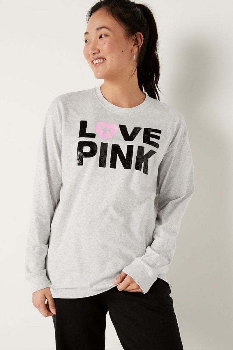 Victoria\'s Secret Long Sleeve T-Shirt Grün | 964182FRB