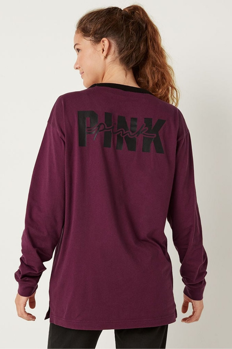 Victoria's Secret Long Sleeve T-Shirt Schwarz | 352471SHP