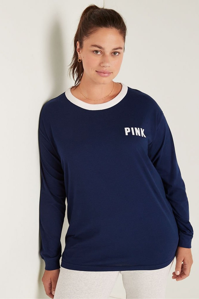 Victoria\'s Secret Long Sleeve T-Shirt Schwarz | 380579IBJ