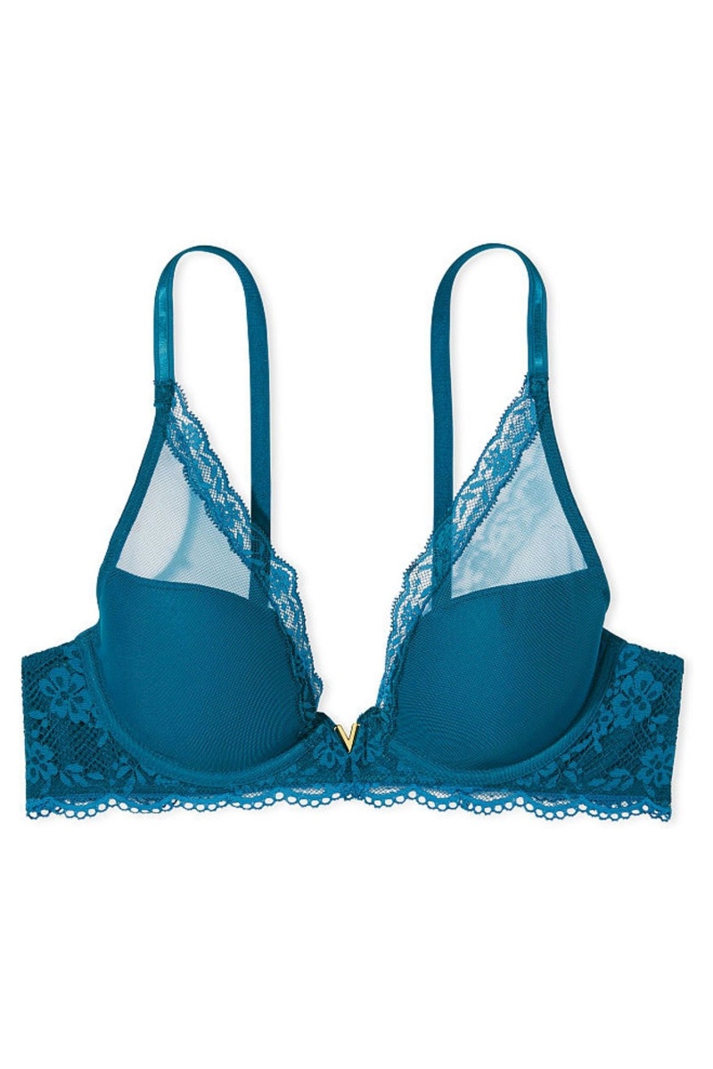 Victoria's Secret Love Cloud Love Cloud Lightly Gefütterte Plunge Bra Blau | 356041OLB