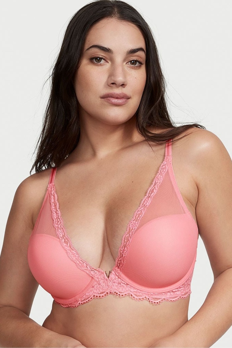 Victoria\'s Secret Love Cloud Love Cloud Lightly Gefütterte Plunge Bra Blau | 079152FQO