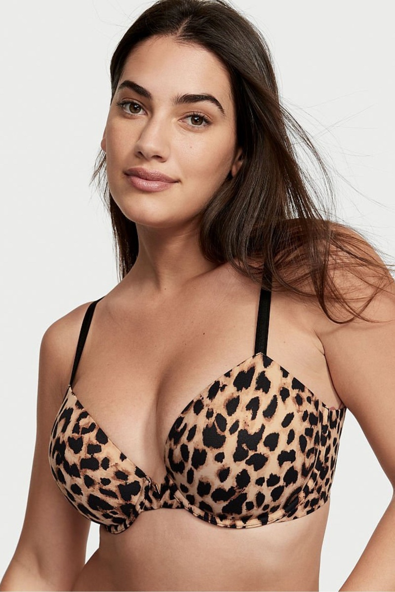 Victoria\'s Secret Love Cloud Smooth Bra Braun Leopard | 825109EYV