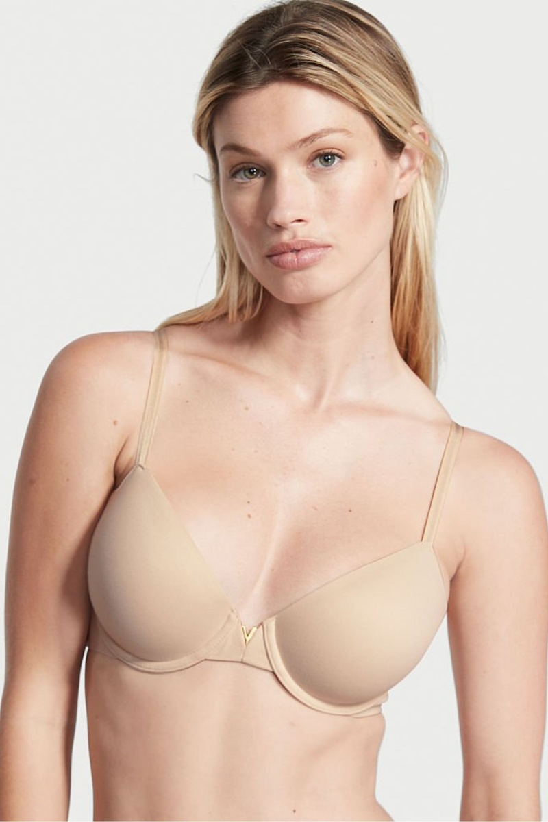 Victoria\'s Secret Love Cloud Smooth Bra Champagne Nude | 850473CJU