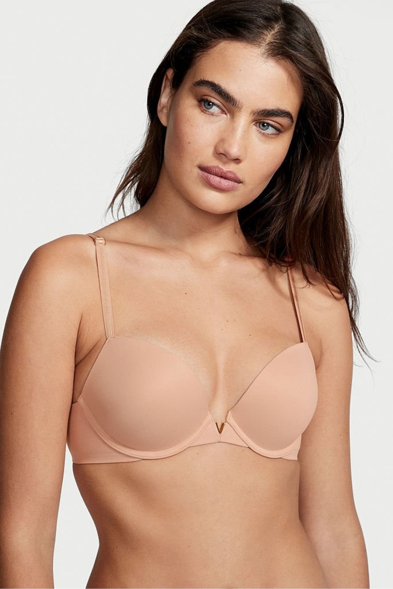 Victoria\'s Secret Love Cloud Smooth Bra Sweet Nougat Nude | 984163QLZ