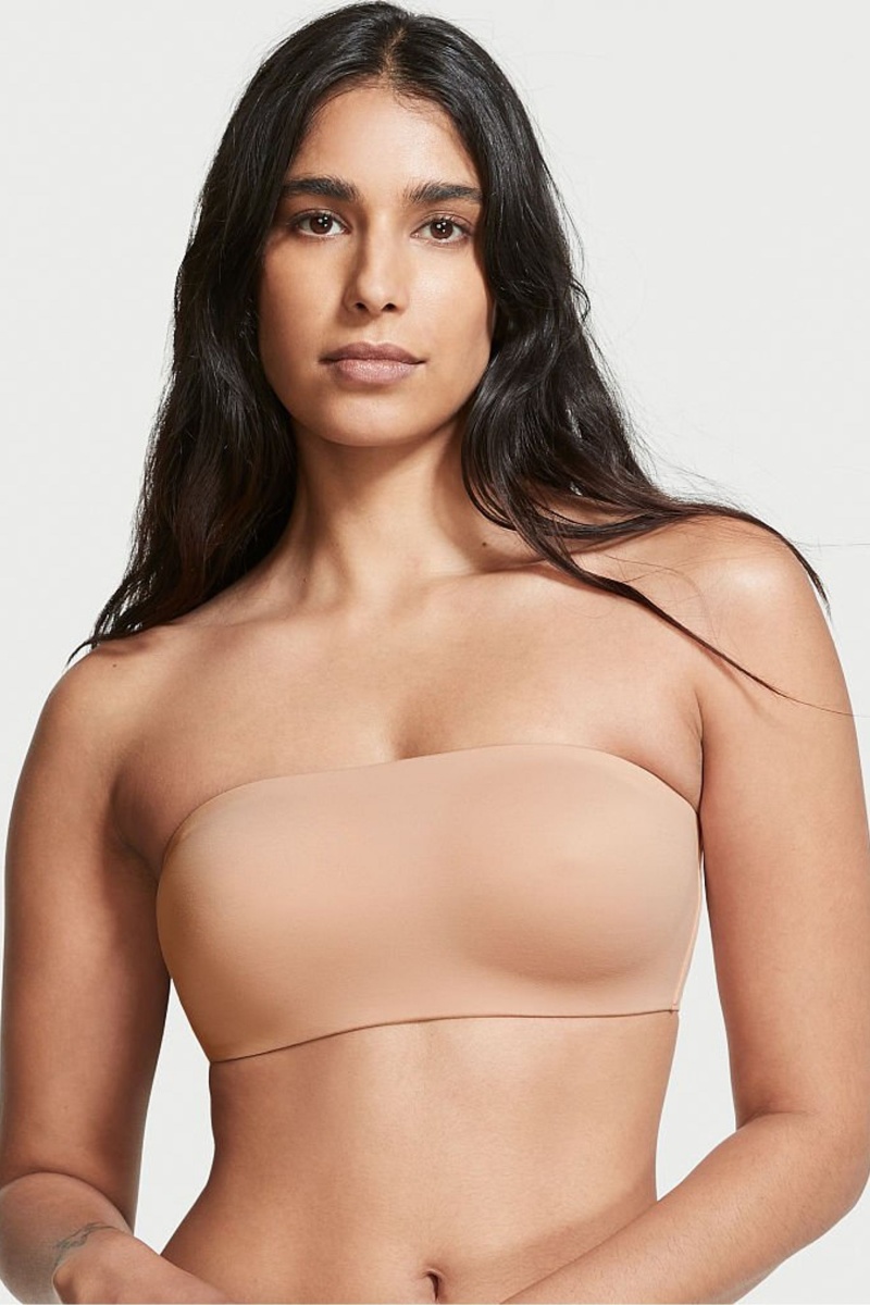 Victoria\'s Secret Love Cloud Smooth Lightly Gefütterte Non Wired Strapless Bra Sweet Nougat Nude | 458160TLH