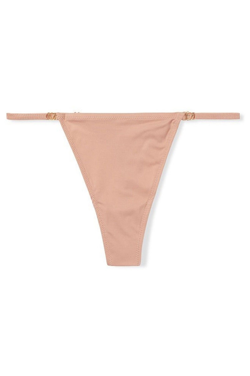 Victoria's Secret Love Cloud Smooth Tanga Knickers Sweet Nougat Nude | 876241GIZ