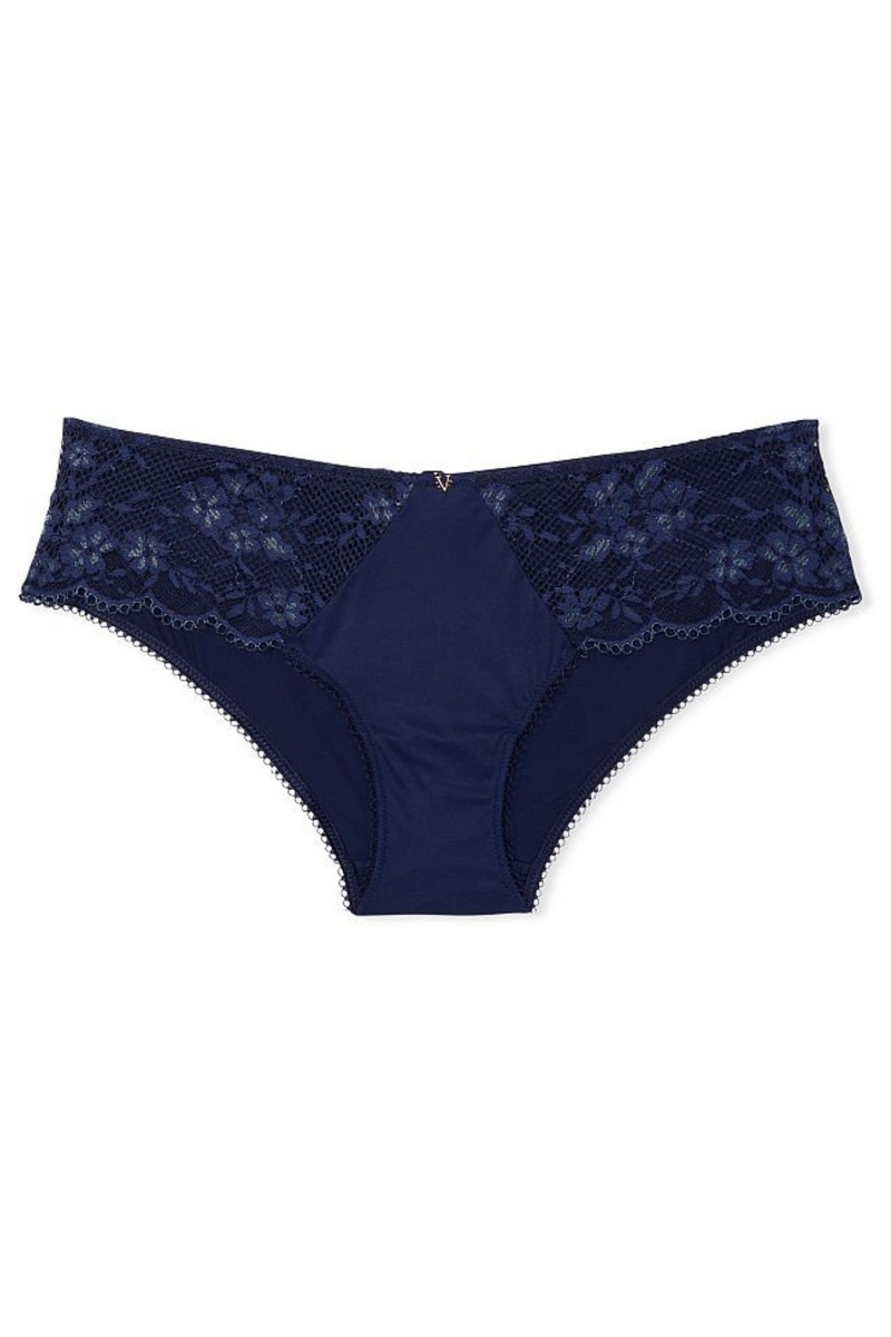 Victoria's Secret Love Cloud Spitze Trim Hipster Knickers Navy Blau | 750192GHV