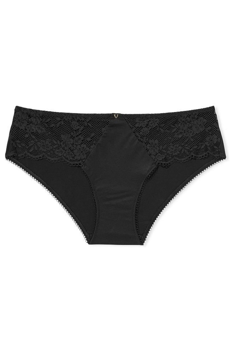 Victoria's Secret Love Cloud Spitze Trim Hipster Knickers Schwarz | 527340NPS