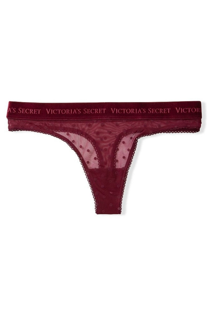 Victoria's Secret Luxe Lingerie Tanga Knickers Rot | 526417OJY