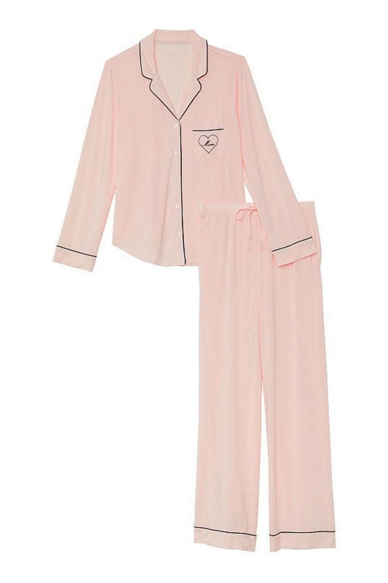 Victoria's Secret Modal Long Pyjamas Schwarz Grün | 138427YNX